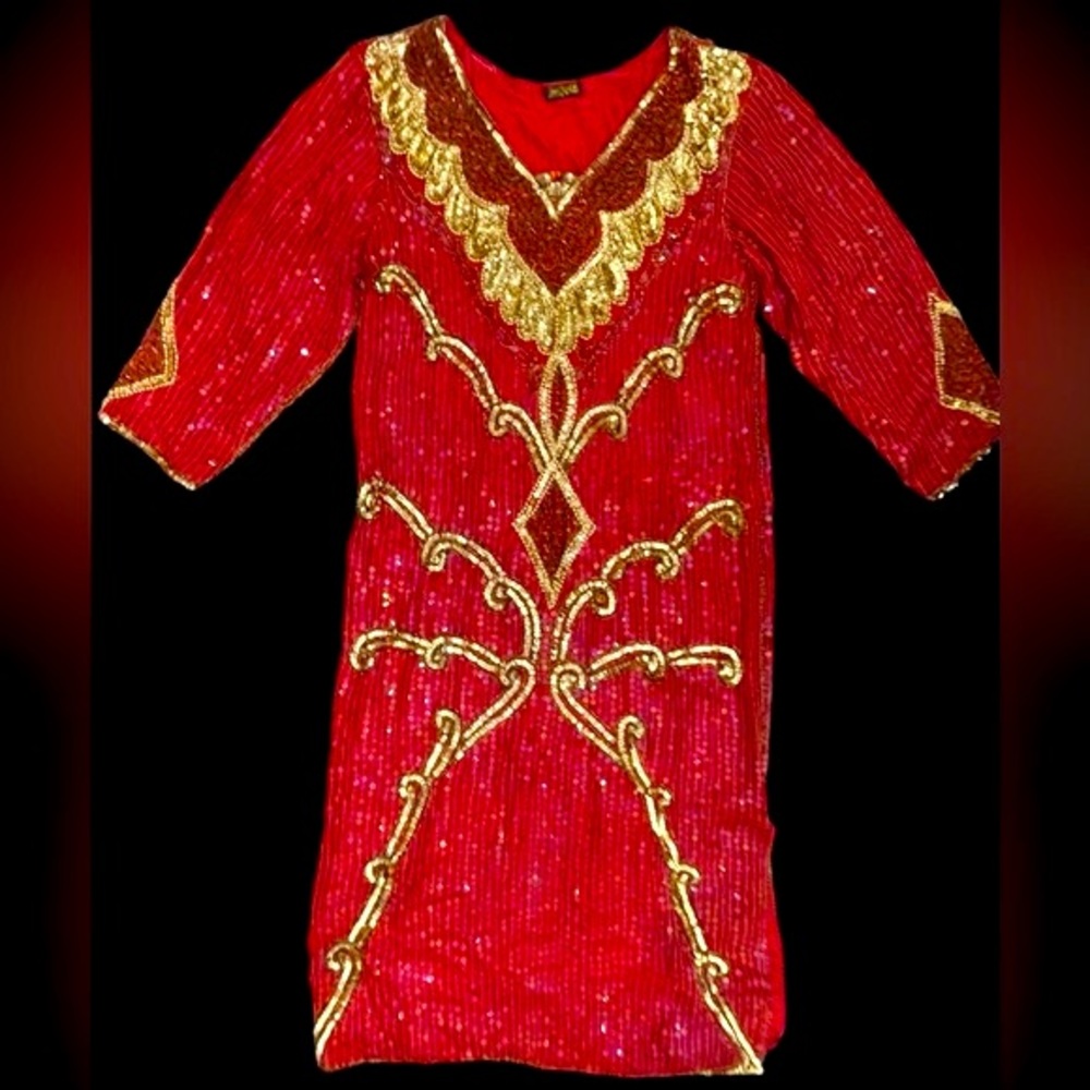 Silk Sequin Dress